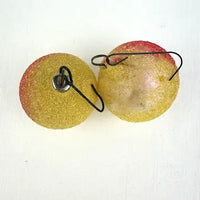Vintage German Unsilvered Glass Fruit Ornaments