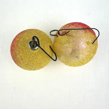 Vintage German Unsilvered Glass Fruit Ornaments