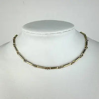 Vintage Gold Filled Bar Link Watch Chain Necklace