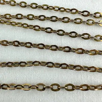 Vintage Gold Filled Flat Cable Chain Necklace 24.5”