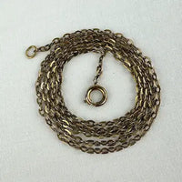 Vintage Gold Filled Flat Cable Chain Necklace 24.5”
