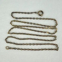 Vintage Gold Filled Flat Cable Chain Necklace 24.5”