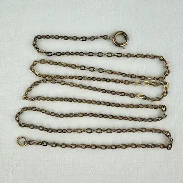Vintage Gold Filled Flat Cable Chain Necklace 24.5”