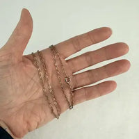 Vintage Gold Filled Flat Cable Chain Necklace 24.5”