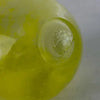 Vintage Hand Blown Art Glass Yellow Perfume Bottle