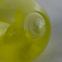 Vintage Hand Blown Art Glass Yellow Perfume Bottle