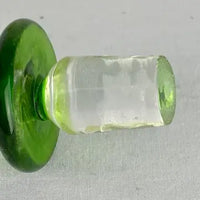 Vintage Hand Blown Art Glass Yellow Perfume Bottle