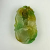 Vintage Hand Carved Jade Koi Fish Pendant