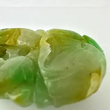 Vintage Hand Carved Jade Koi Fish Pendant