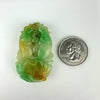 Vintage Hand Carved Jade Koi Fish Pendant