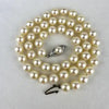 Vintage Hand Knotted Pearl Choker Necklace with 14k Gold Clasp