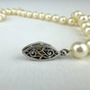 Vintage Hand Knotted Pearl Choker Necklace with 14k Gold Clasp