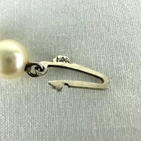 Vintage Hand Knotted Pearl Choker Necklace with 14k Gold Clasp