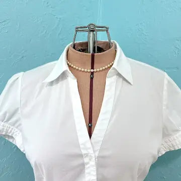 Vintage Hand Knotted Pearl Choker Necklace with 14k Gold Clasp