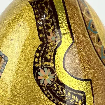Vintage Hand Painted Russian Orthodox St Christopher Egg