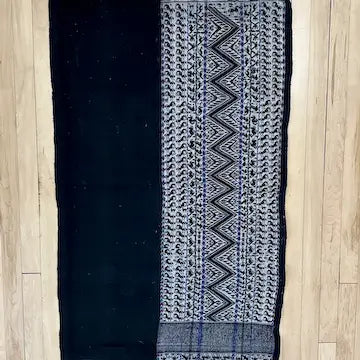 Vintage Hand Woven Bolivian Black Textile