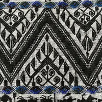 Vintage Hand Woven Bolivian Black Textile