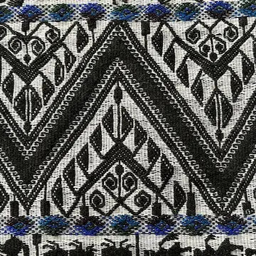 Vintage Hand Woven Bolivian Black Textile