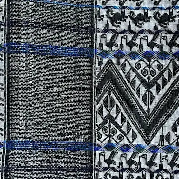 Vintage Hand Woven Bolivian Black Textile