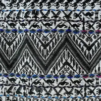 Vintage Hand Woven Bolivian Black Textile