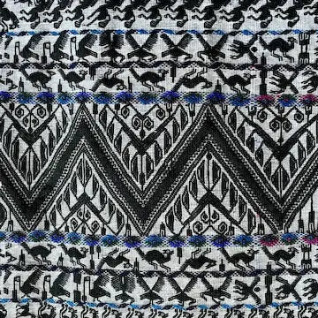 Vintage Hand Woven Bolivian Black Textile