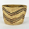 Vintage Handwoven Native American Pima Basket with Zig zag Pattern