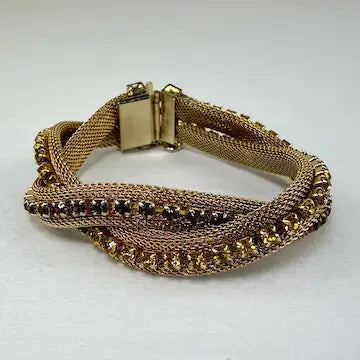Vintage Hobe Mesh Bracelet & Earring Set