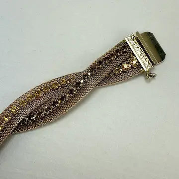 Vintage Hobe Mesh Bracelet & Earring Set