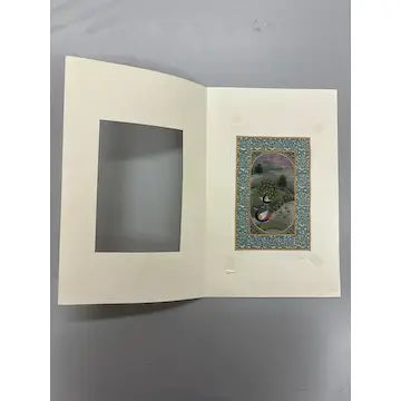 Vintage Indian Miniature Painting on Silk with Gold Work