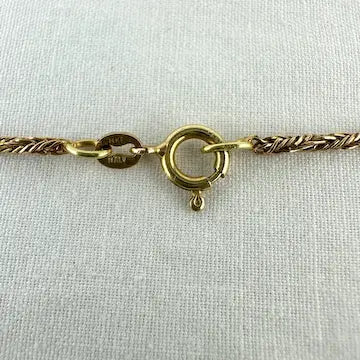 Vintage Italian 14k Gold Rope Twist Choker Necklace