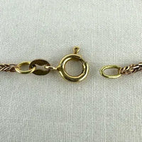 Vintage Italian 14k Gold Rope Twist Choker Necklace