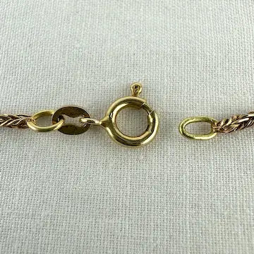 Vintage Italian 14k Gold Rope Twist Choker Necklace