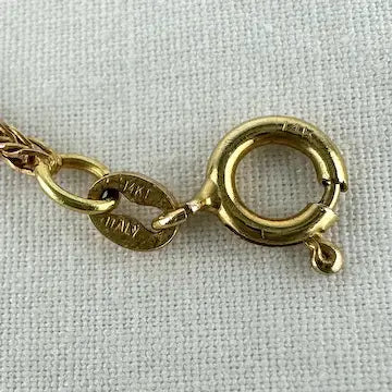 Vintage Italian 14k Gold Rope Twist Choker Necklace