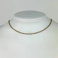 Vintage Italian 14k Gold Rope Twist Choker Necklace