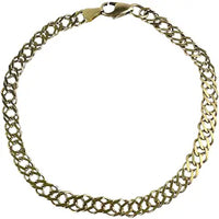 Vintage Italian 14k Solid Gold Flat Link Bracelet