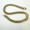 Vintage Italian 14k Solid Gold Flat Link Bracelet