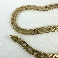 Vintage Italian 14k Solid Gold Flat Link Bracelet