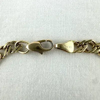 Vintage Italian 14k Solid Gold Flat Link Bracelet