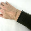 Vintage Italian 14k Solid Gold Flat Link Bracelet