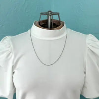 Vintage Italian 14k White Gold Twist Chain Necklace