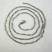 Vintage Italian 14k White Gold Twist Chain Necklace