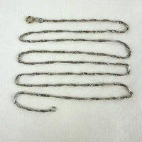 Vintage Italian 14k White Gold Twist Chain Necklace