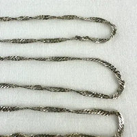 Vintage Italian 14k White Gold Twist Chain Necklace