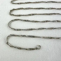 Vintage Italian 14k White Gold Twist Chain Necklace