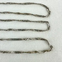 Vintage Italian 14k White Gold Twist Chain Necklace
