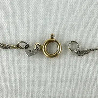Vintage Italian 14k White Gold Twist Chain Necklace