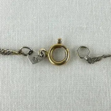 Vintage Italian 14k White Gold Twist Chain Necklace