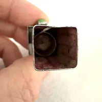 Vintage Italian 800 Silver Lipstick Case with Mirror