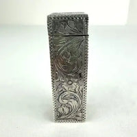 Vintage Italian 800 Silver Lipstick Case with Mirror