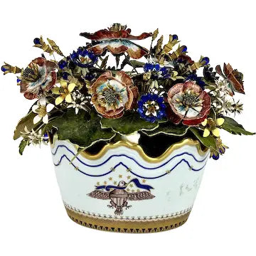 Vintage Jane Hutcheson for Mottehede Alegre Viste Tole Flower Vase